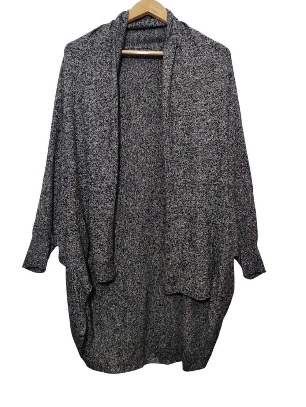 Express Wool Blend Open-Front Draped Dolman Sleeve Cardigan Women's M